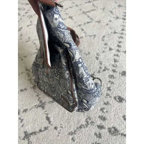 Sakroots Backpack Artist's Circle Blue Floral Embroidered Saddle Bag Purse - Picture 8 of 14